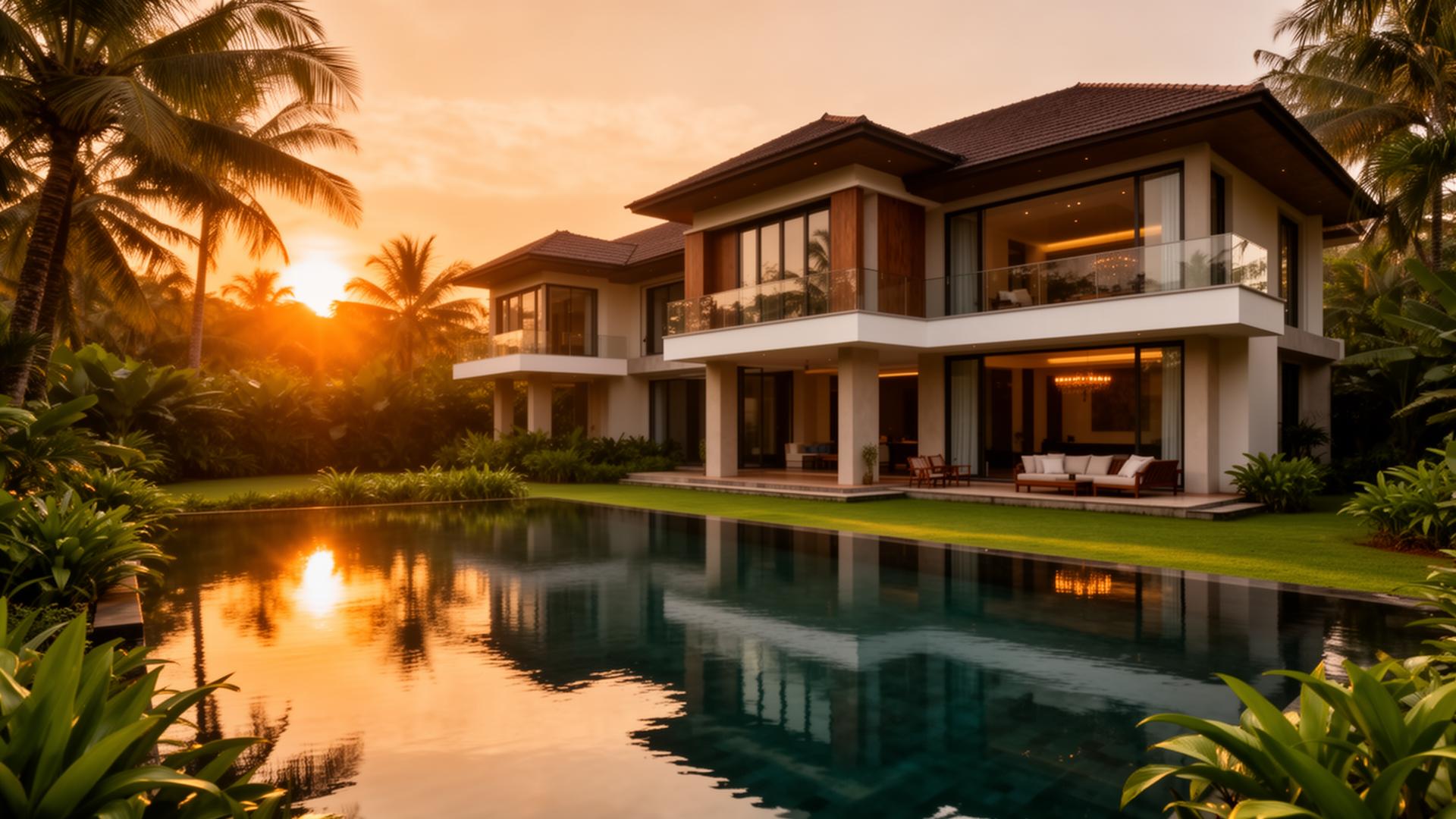 Modern cliffside villa